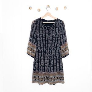 Madewell Lace-Up Dress in Burnished Floral